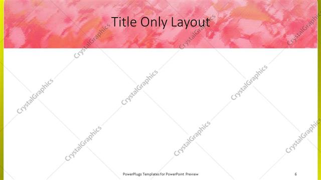 Title Only presentation slide layout