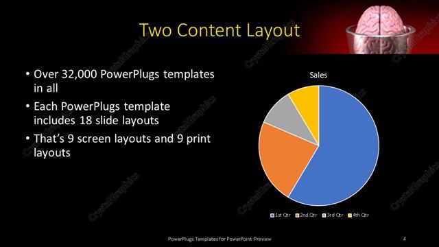 Two Content presentation slide layout