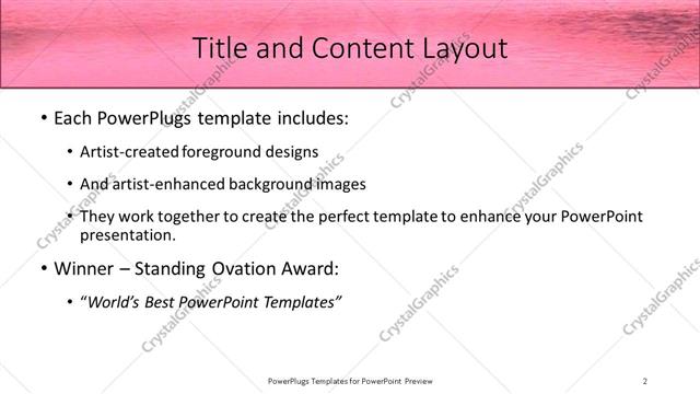 Title and Content presentation slide layout