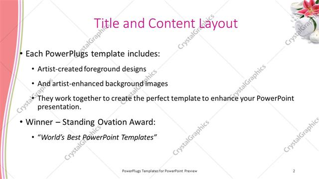 Title and Content presentation slide layout