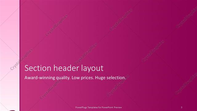 Section Header presentation slide layout