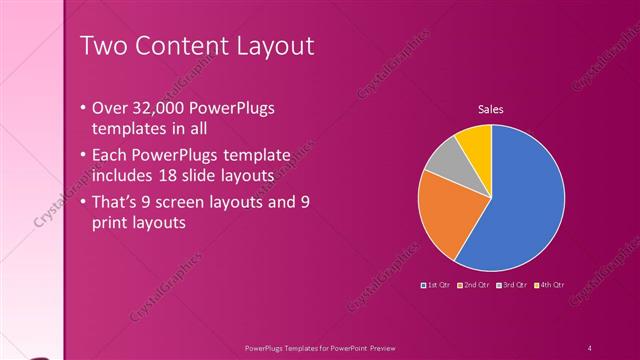 Two Content presentation slide layout