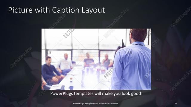 Picture with Caption presentation slide layout