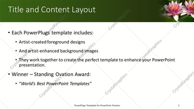 Title and Content presentation slide layout