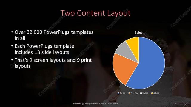 Two Content presentation slide layout
