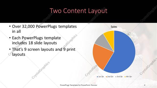 Two Content presentation slide layout