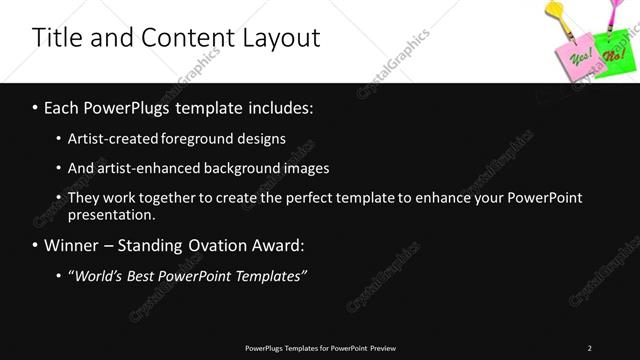 Title and Content presentation slide layout