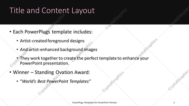 Title and Content presentation slide layout