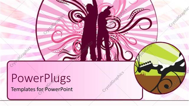  Presentation with dancing - A pinkish background with two people dancing