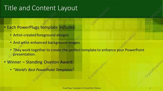 Title and Content presentation slide layout