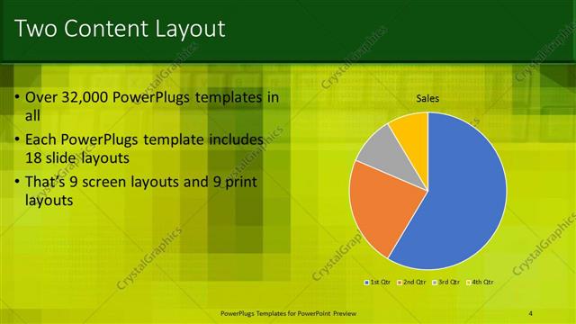 Two Content presentation slide layout
