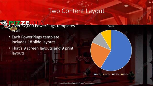 Two Content presentation slide layout