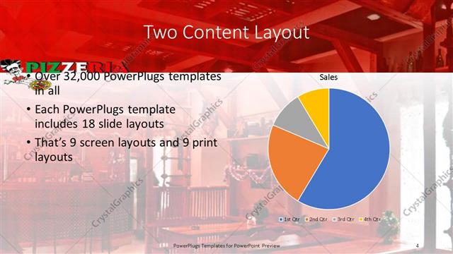 Two Content presentation slide layout