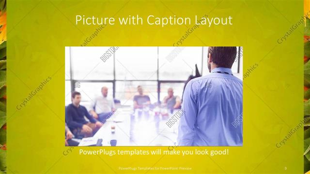 Picture with Caption presentation slide layout