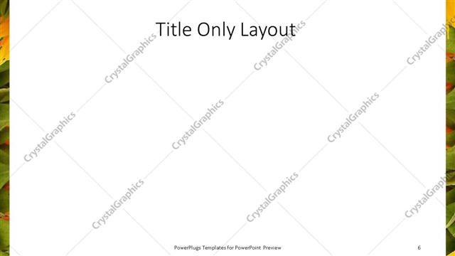 Title Only presentation slide layout