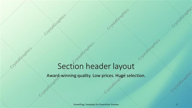 Section Header presentation slide layout