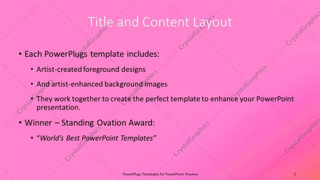 Title and Content presentation slide layout