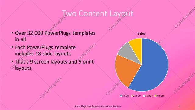 Two Content presentation slide layout