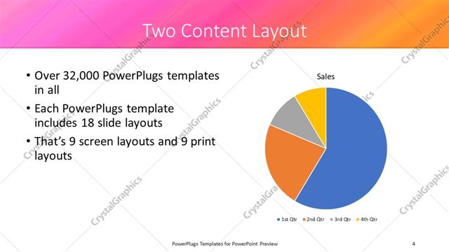 Two Content presentation slide layout