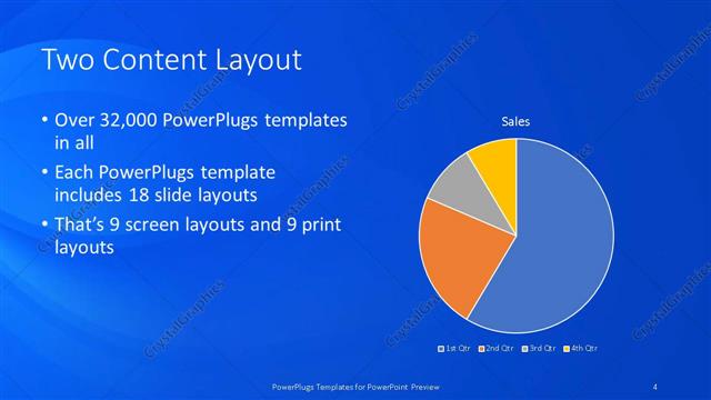 Two Content presentation slide layout