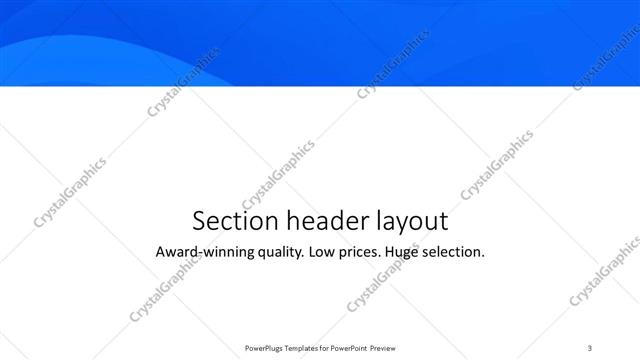 Section Header presentation slide layout
