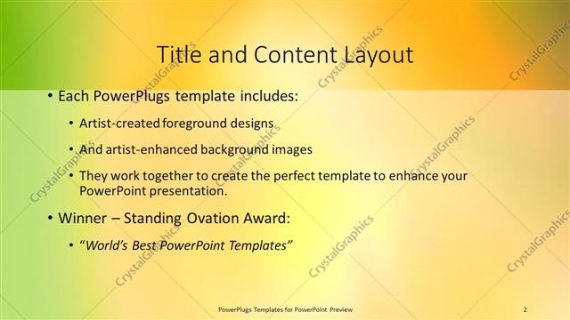 Title and Content presentation slide layout