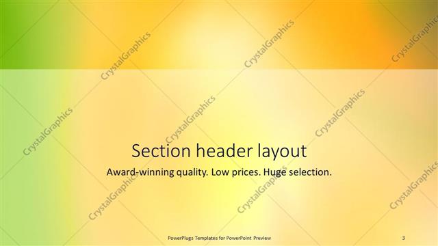 Section Header presentation slide layout