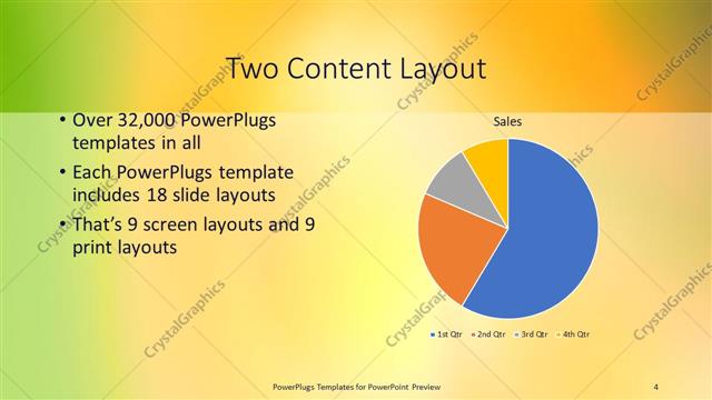 Two Content presentation slide layout