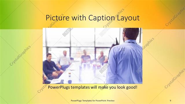 Picture with Caption presentation slide layout