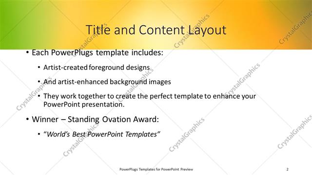 Title and Content presentation slide layout