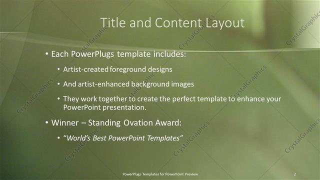 Title and Content presentation slide layout