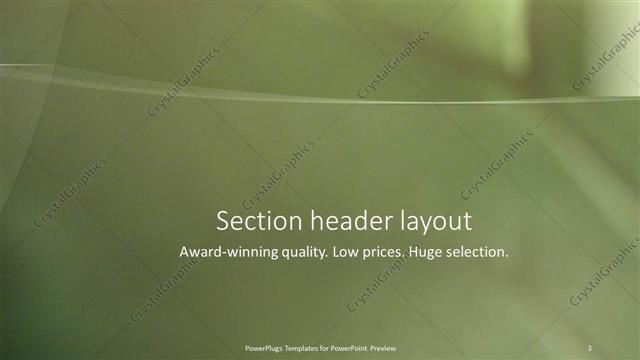 Section Header presentation slide layout