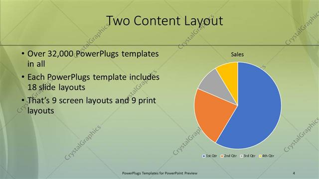 Two Content presentation slide layout