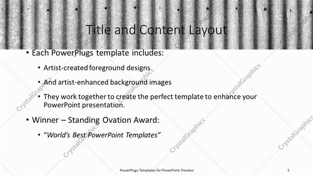 Title and Content presentation slide layout