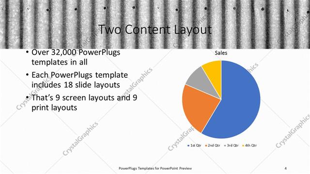 Two Content presentation slide layout