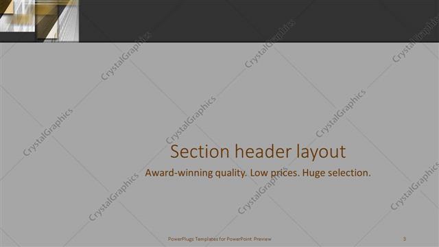 Section Header presentation slide layout