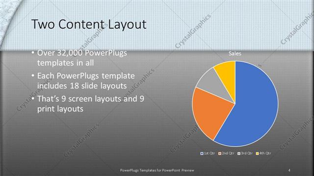 Two Content presentation slide layout