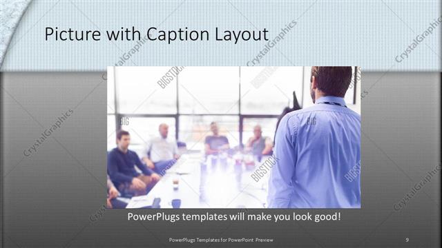 Picture with Caption presentation slide layout