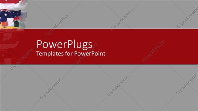  Presentation with plain - A plain ash colored background with a red strip