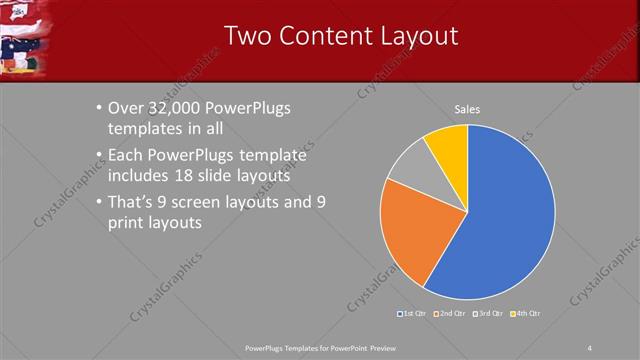 Two Content presentation slide layout