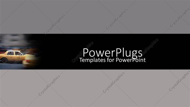  Presentation with urban - A plain ash colored background surface tile with a moving car