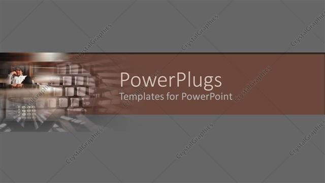  Presentation with tile - A plain ash colored background tile with a person sitting