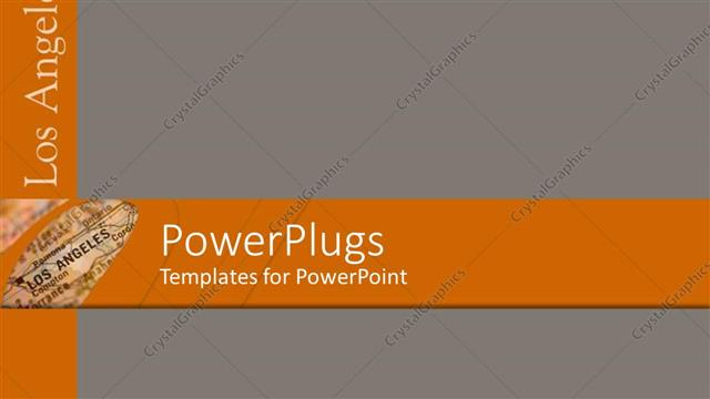  Presentation with los angeles - A plain ash coored background with with a text that spells out the word 