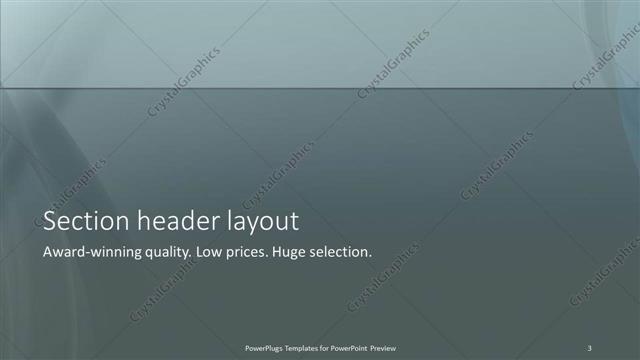 Section Header presentation slide layout