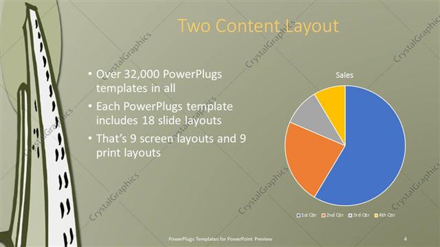 Two Content presentation slide layout
