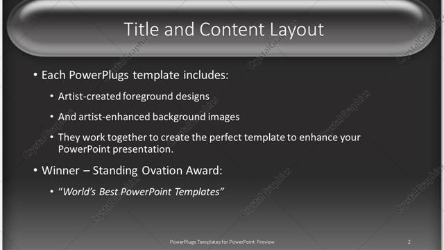 Title and Content presentation slide layout