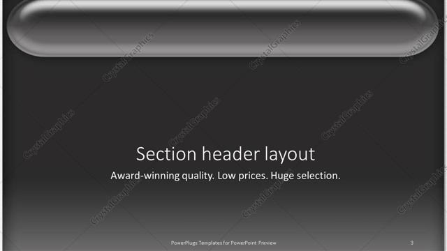 Section Header presentation slide layout