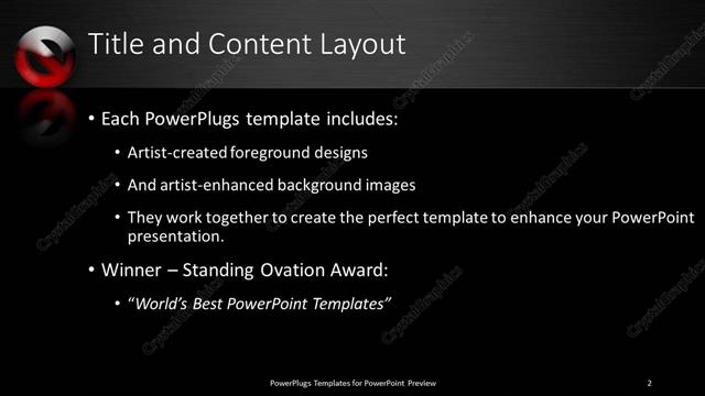 Title and Content presentation slide layout