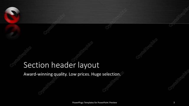Section Header presentation slide layout