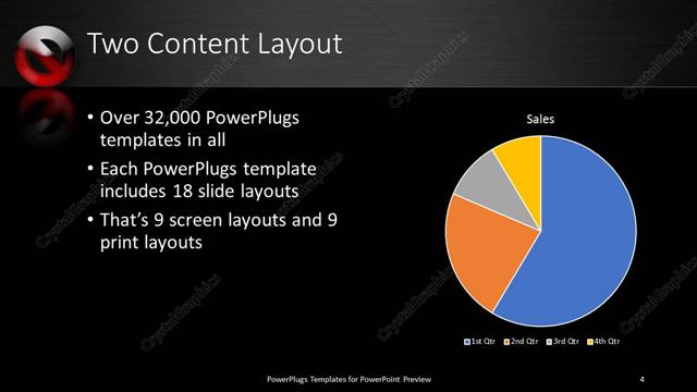 Two Content presentation slide layout